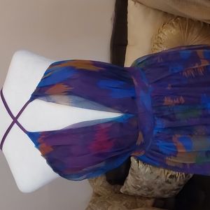 MIAMISTY multi colored spaghetti strap maxi dress size small